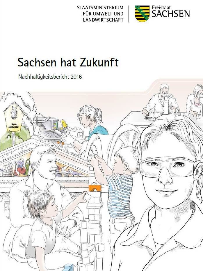 Titelbild des Sächsischen Nachhaltigkeitsbericht von 2016